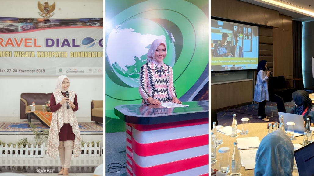 Atik Fauzia presenter yang menjadi trainer